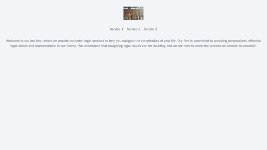 Law Firm: A professional layout with a centered company logo and a clean, minimalist design. The menu is horizontally po Web Template 468