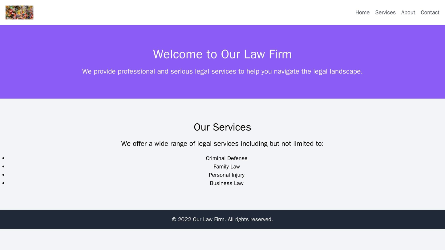 Law Firm: A professional and serious design with a logo at the top left corner, a menu at the top center, and a large ba Web Template 856