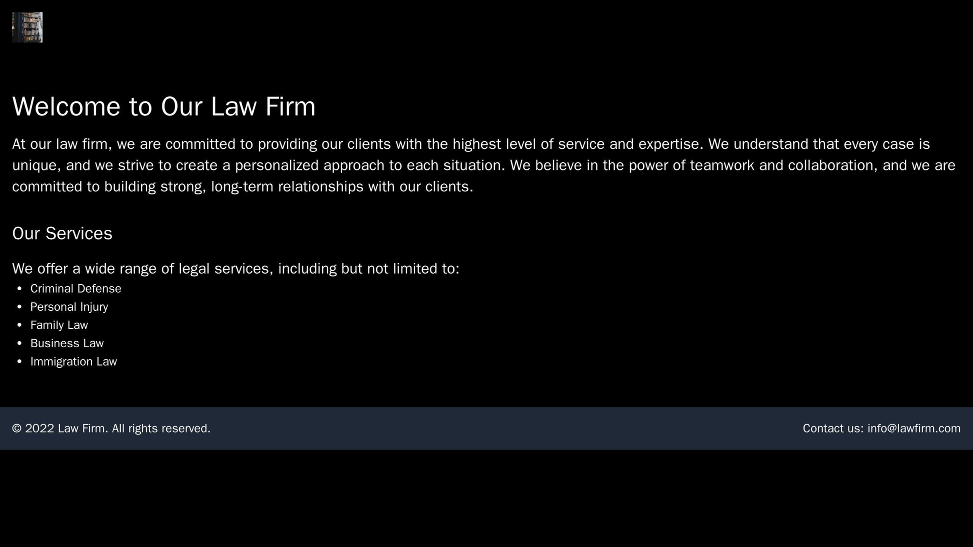 Law Firm: A classic, professional design with a black or dark color scheme, balanced layout, and easy-to-read typography Web Template 940