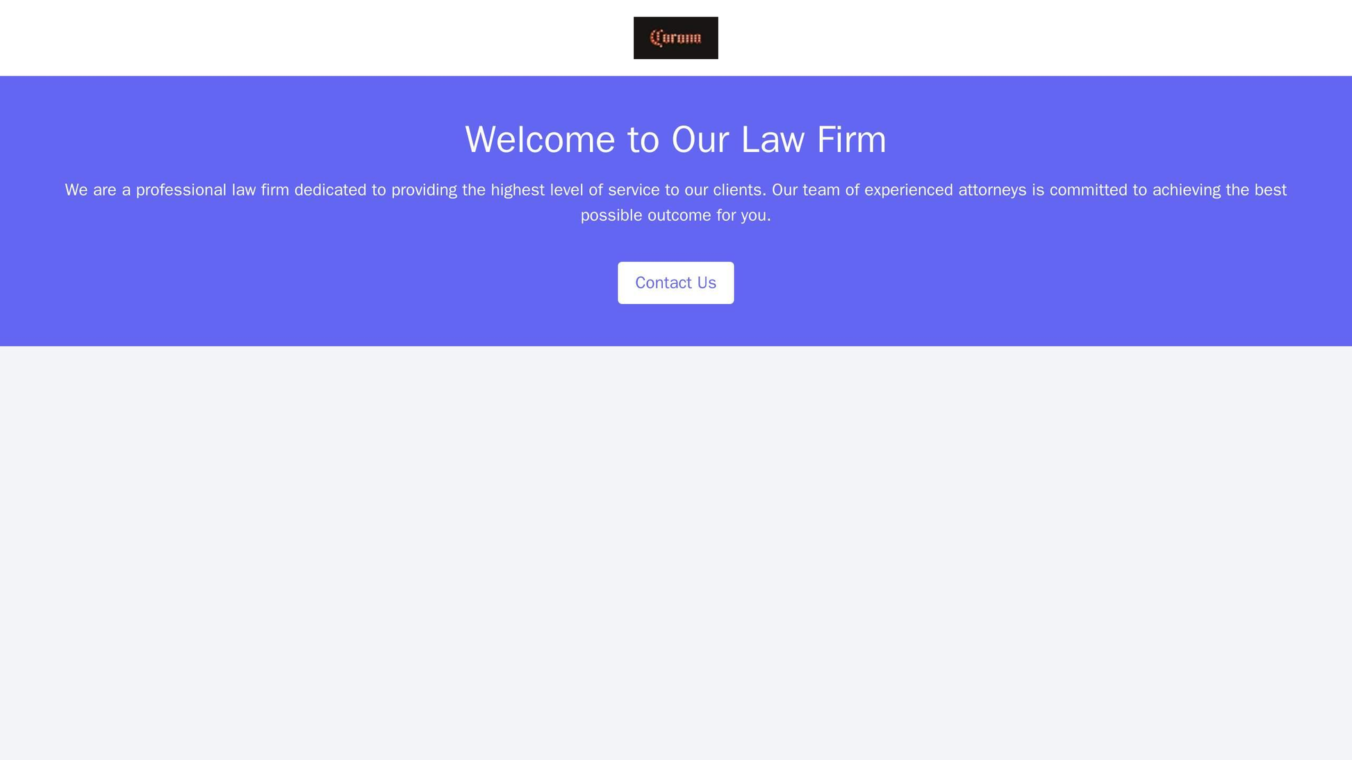 Law Firm Site: A professional design with a centered logo and a top navigation bar. A hero image with a call-to-action b Web Template 1064