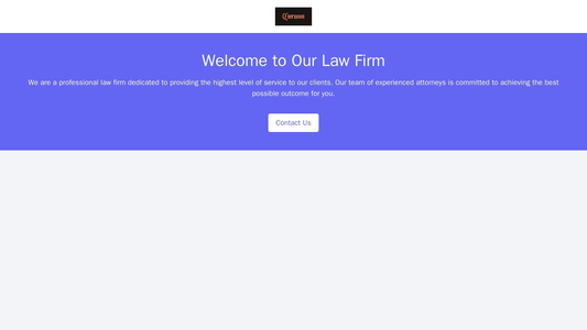 Law Firm Site: A professional design with a centered logo and a top navigation bar. A hero image with a call-to-action b Web Template 1064