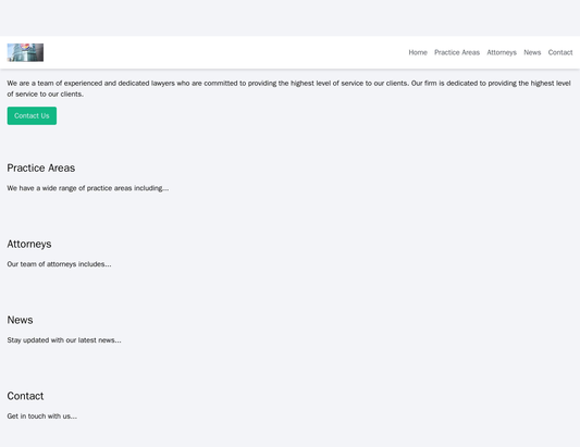 Law Firm Site: A formal, professional design with a left-aligned logo, a subdued color palette, and a fixed header conta Web Template 830