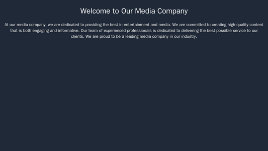 Media Company Site: A full-width video header showcasing company productions, a centered logo, a horizontal navigation b Web Template 806