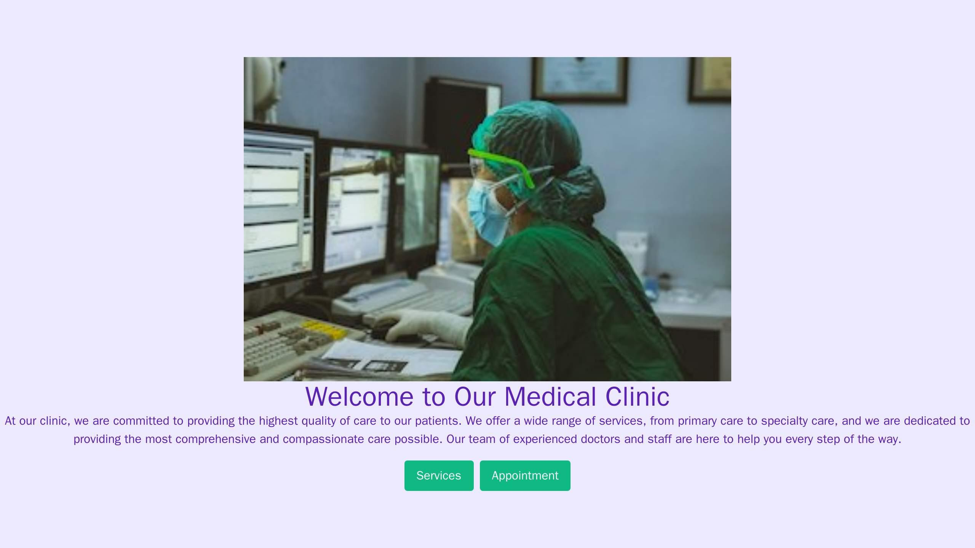 Medical Clinic: A trustworthy and informative design with a centered logo, a sidebar for appointment scheduling and serv Web Template 27