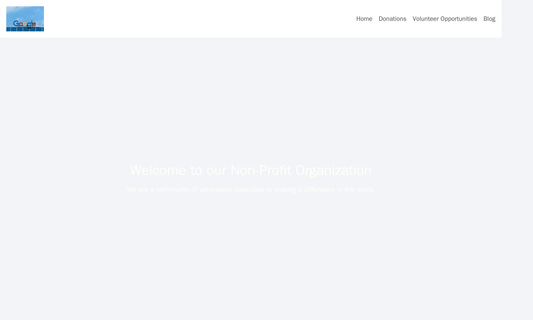 Non-Profit Organization: A site with a softer color palette, a large logo placed at the top left, and a horizontal navig Web Template 1208