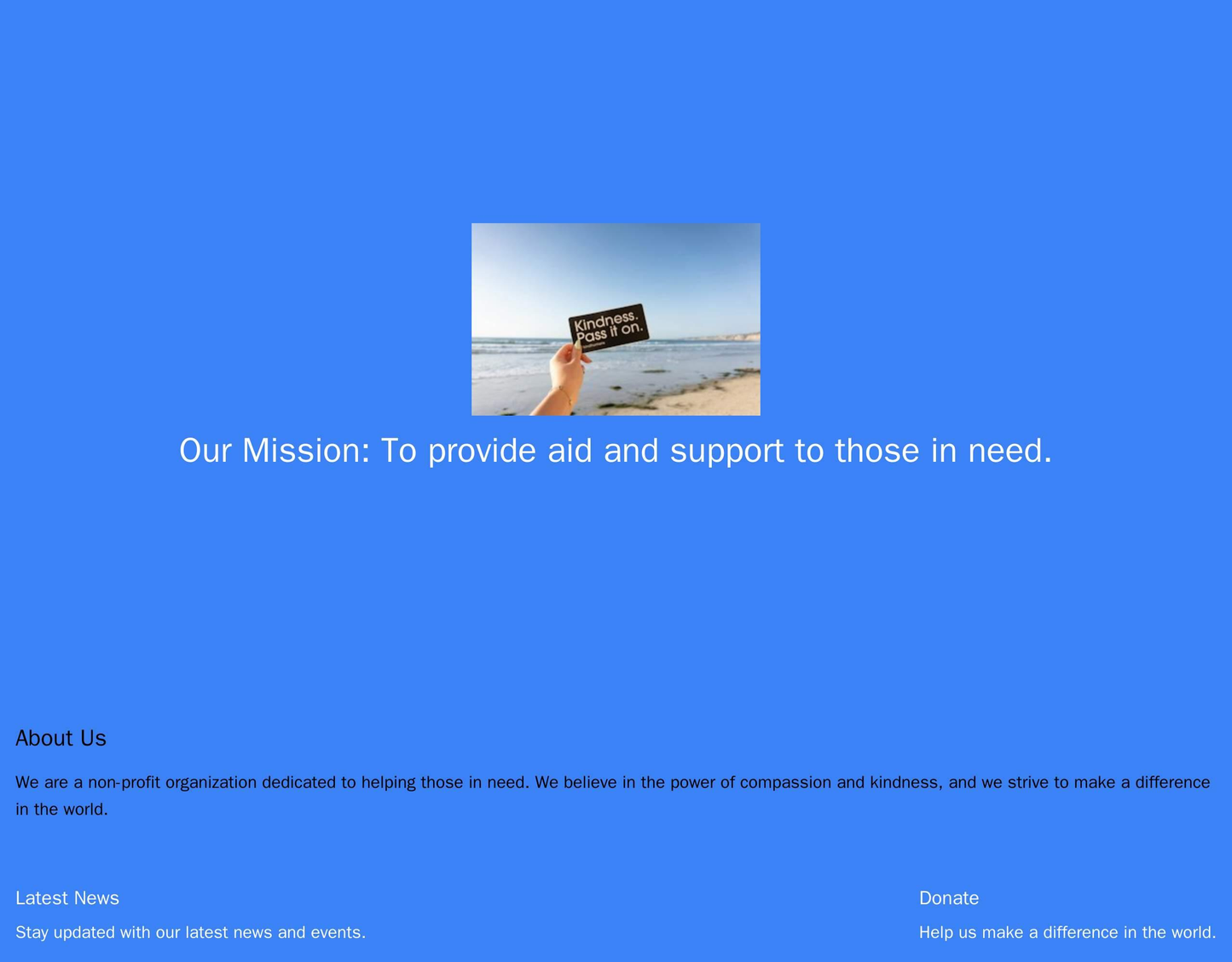 Non-Profit Organization: A simple and compassionate design with a colored background, centered logo, and a tagline that  Web Template 1603