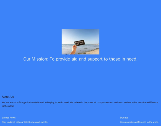 Non-Profit Organization: A simple and compassionate design with a colored background, centered logo, and a tagline that  Web Template 1603