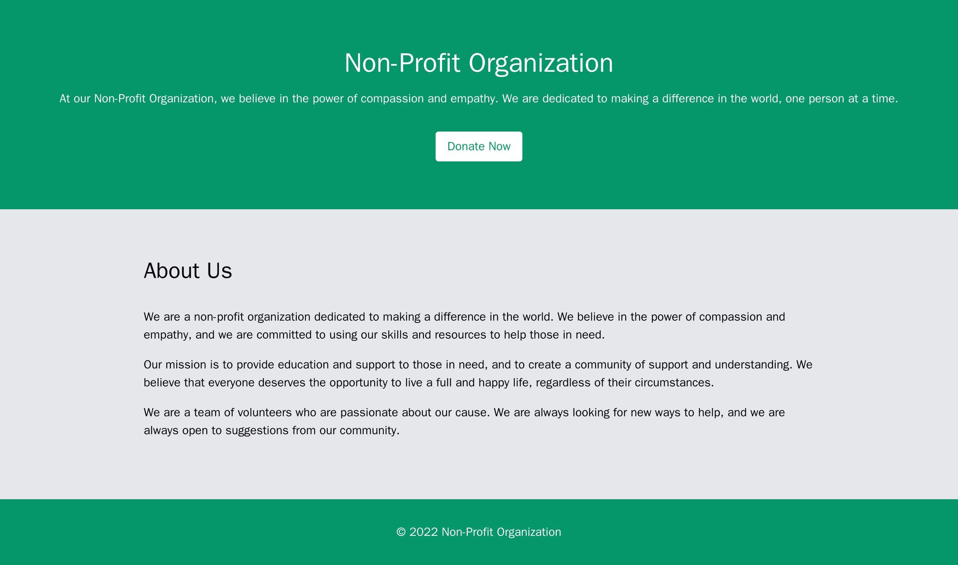 Non-Profit Organization: A site designed to convey a sense of compassion and empathy, with a full-width image of people  Web Template 1850