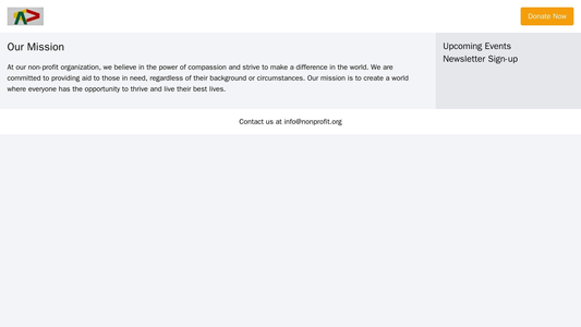 Non-Profit Organization: A compassionate design emphasizing the organization's mission and achievements. The logo is pos Web Template 1933