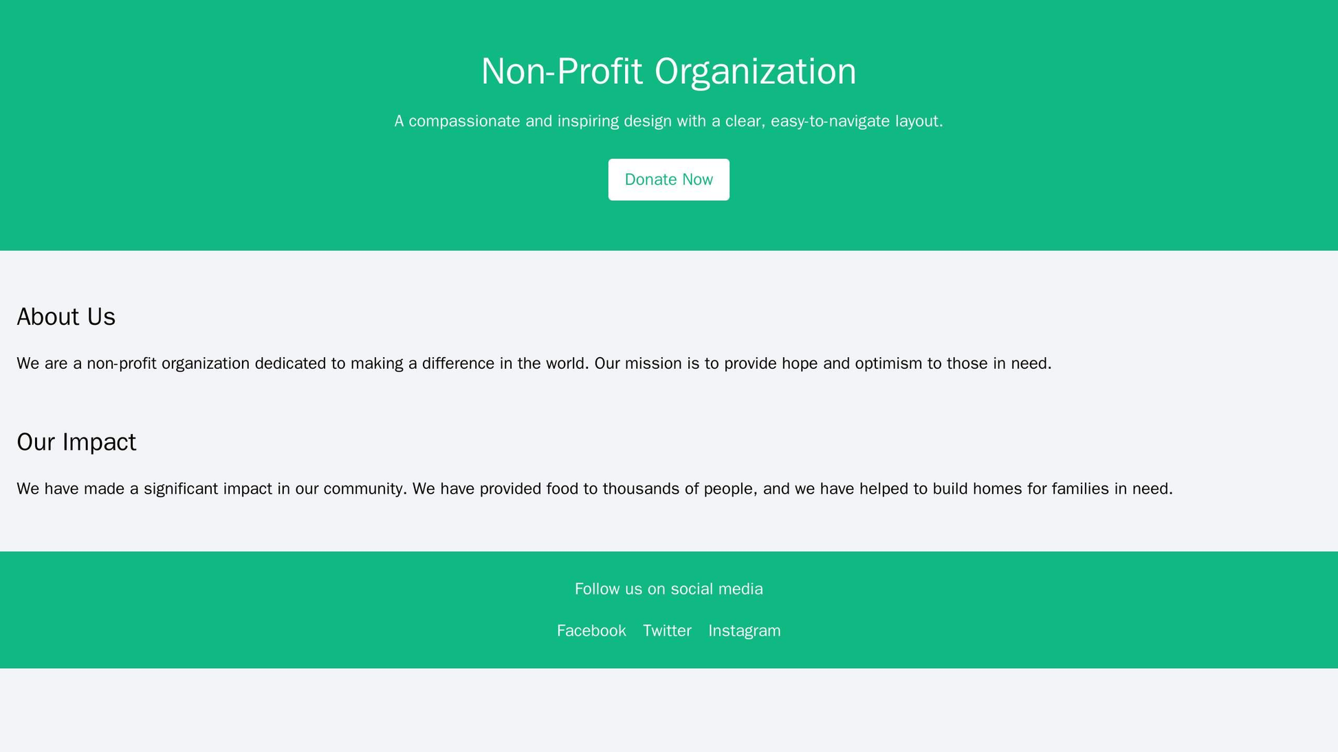 Non-Profit Organization: A compassionate and inspiring design with a clear, easy-to-navigate layout, a prominent call-to Web Template 33