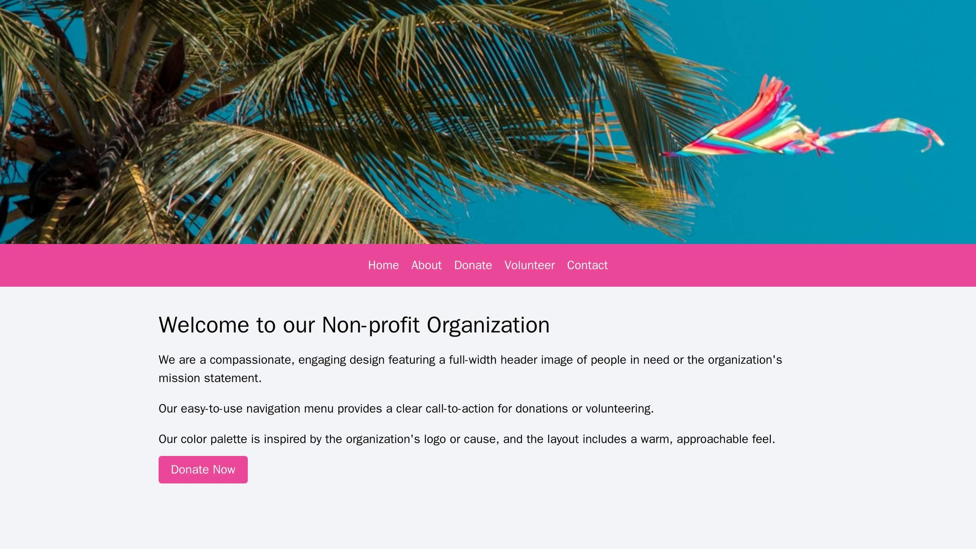 Non-profit Organization: A compassionate, engaging design featuring a full-width header image of people in need or the o Web Template 1650