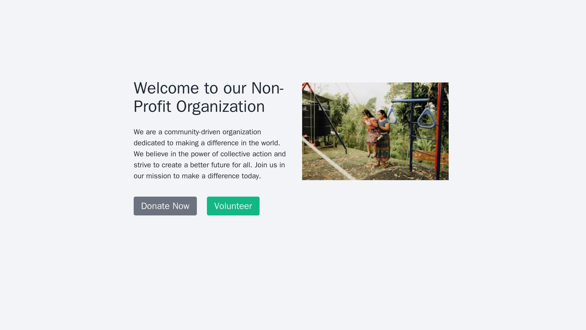 Non-profit Organization Website: A warm and inviting design with a calming color palette, a centered logo, and a promine Web Template 1565