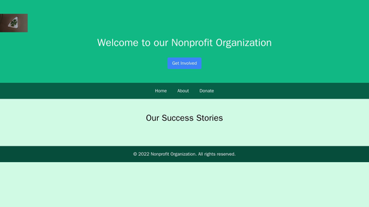 Nonprofit Organization: A warm and welcoming design with the organization's logo and a call-to-action button occupying t Web Template 1150