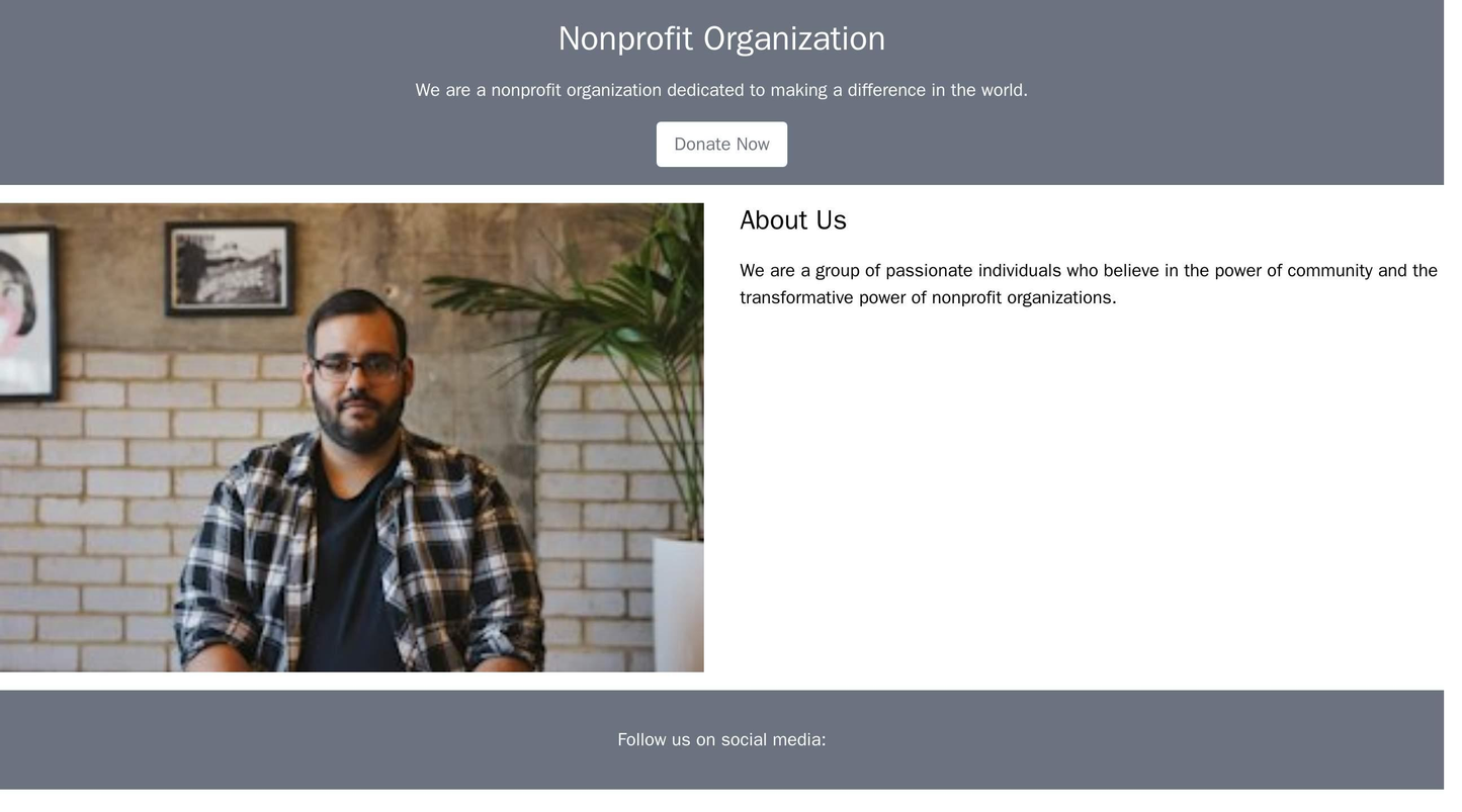 Nonprofit Organization: A two-column layout with images of people or initiatives on one side and accompanying text on th Web Template 663