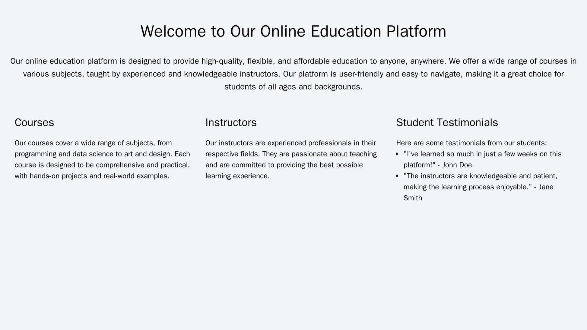 Online Education Platform: A hero image with text and call-to-action button, with the logo slightly off-center to the le Web Template 1179