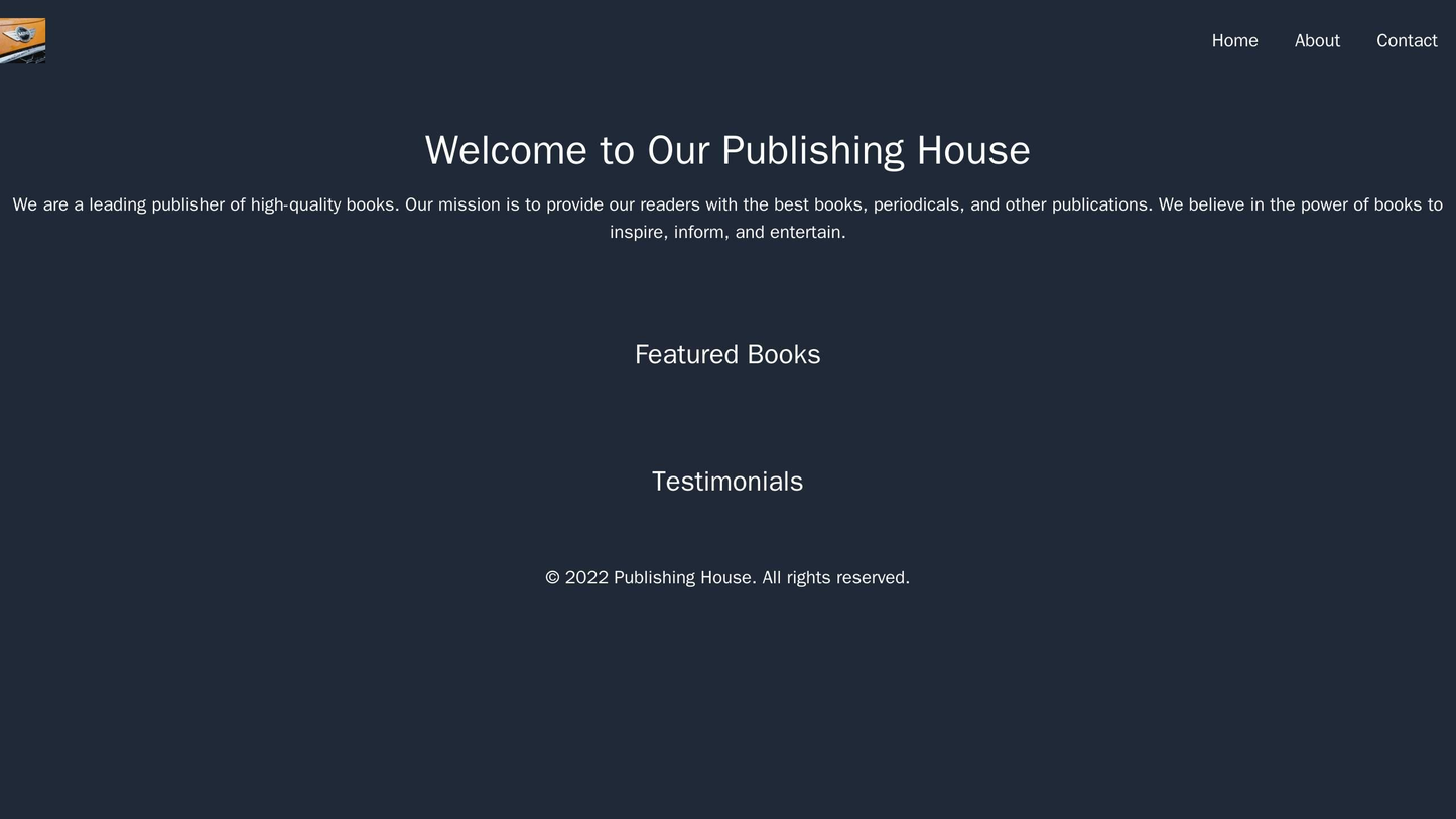 Publishing House: A multi-page site with a centered logo and a horizontal navigation menu at the top. The homepage inclu Web Template 1808