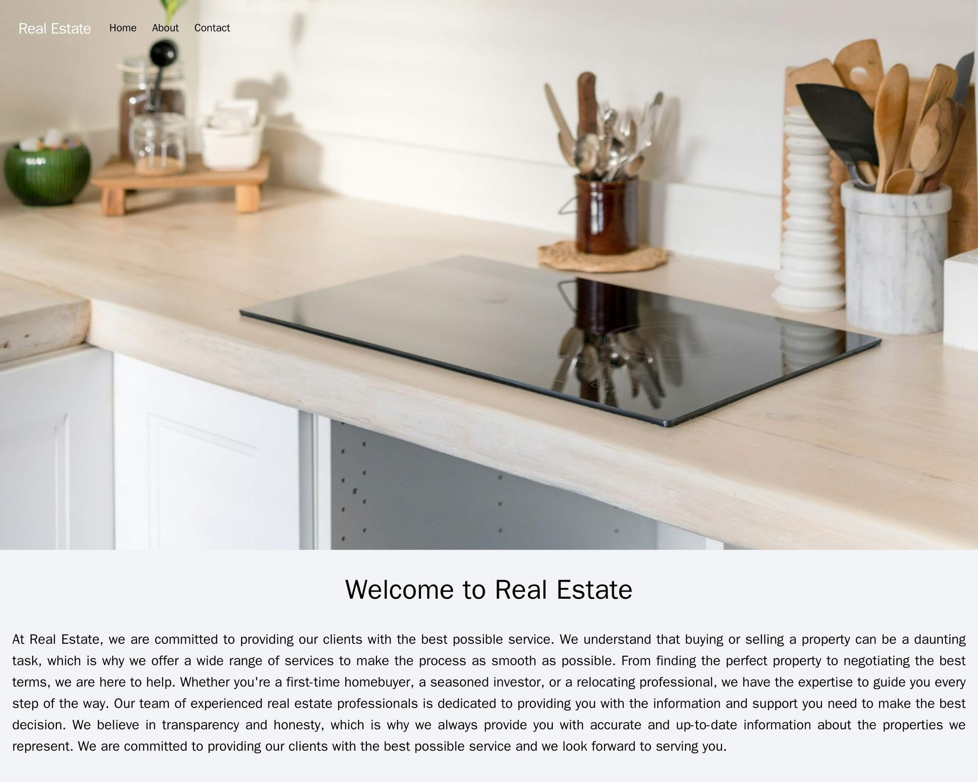 Real Estate: A sleek and elegant design with a large, high-resolution header image of a property listing. A top navigati Web Template 217