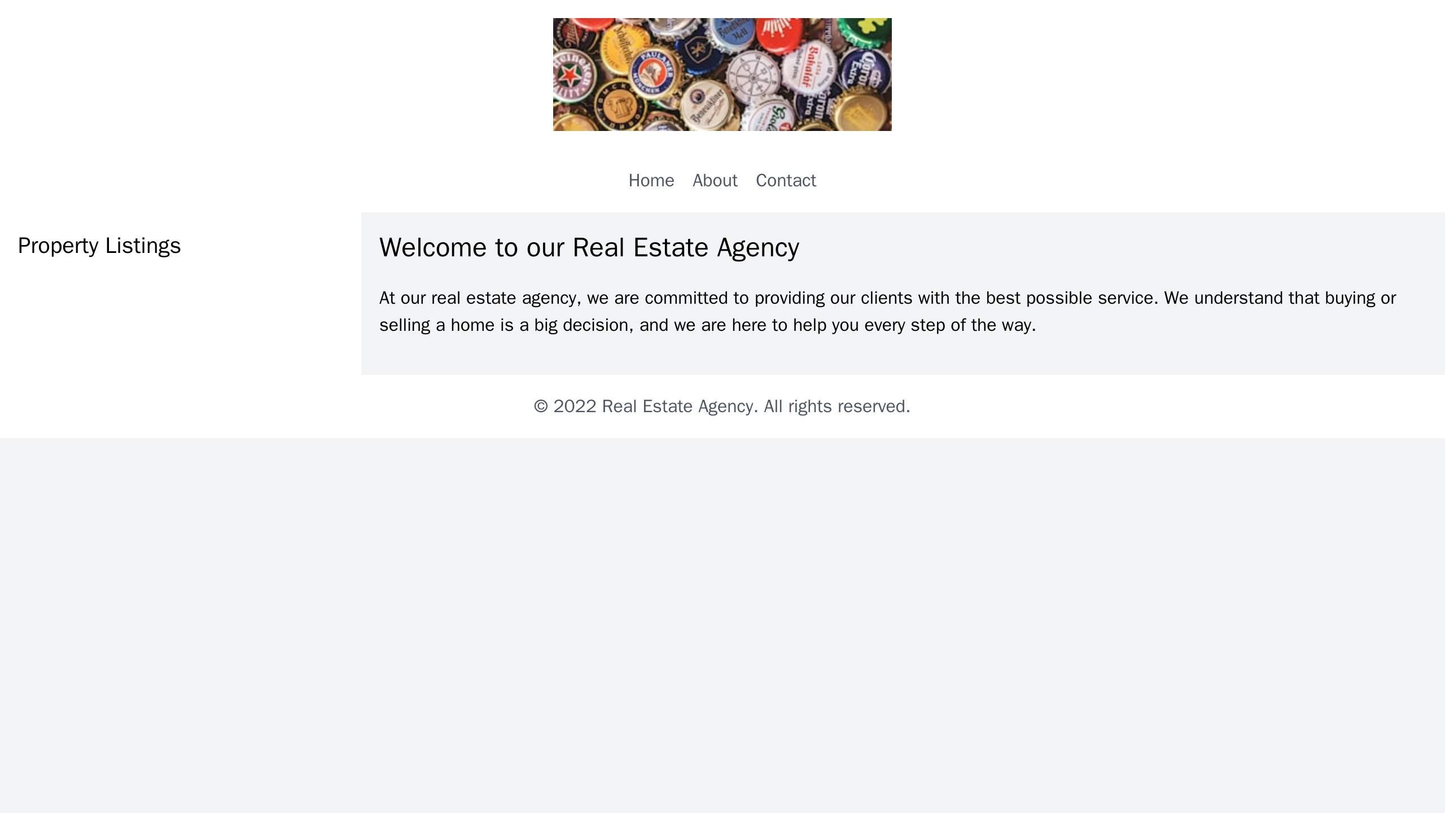 Real Estate Agency: A clean, minimalist design with a centered logo, a top navigation menu, a left sidebar for property  Web Template 80