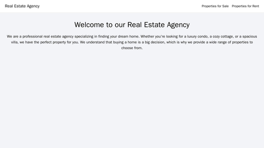 Real Estate Agency: A clean and professional design with a simple navigation menu at the top, housing links to propertie Web Template 840