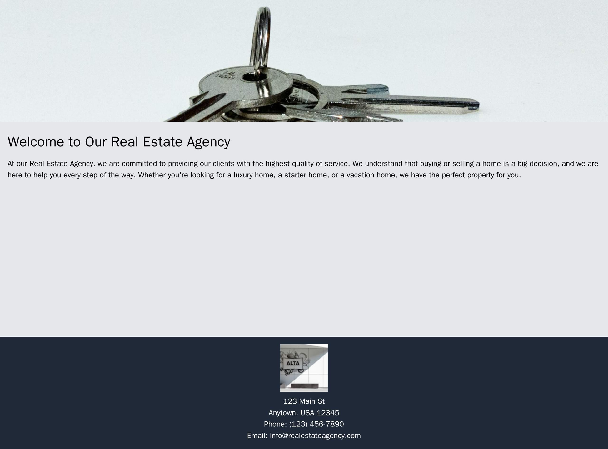 Real Estate Agency: A clean and professional design with a full-width, high-resolution header image featuring a luxuriou Web Template 944