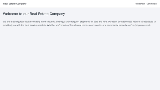 Real Estate Company: A website design with a clean and uncluttered layout, featuring a logo at the top right and a navig Web Template 102