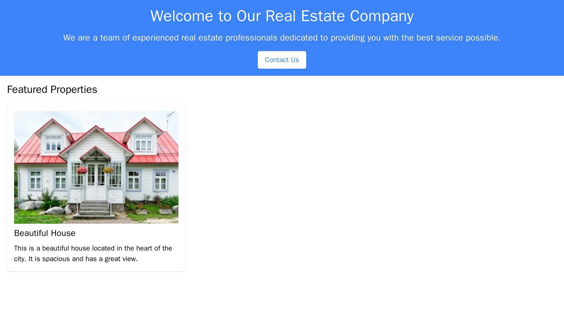 Real Estate Company: A minimalist design with a large Call-to-Action button prominently displayed at the top. The layout Web Template 1672