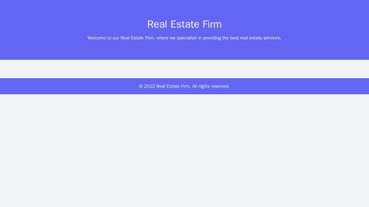 Real Estate Firm: A modern design with a wide banner image, a grid layout for listing properties, a sidebar for search f Web Template 1153