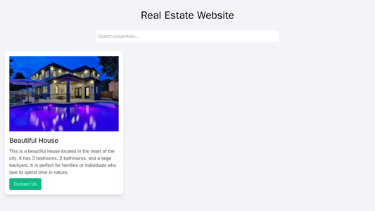 Real Estate Website: A grid-style layout showcasing various properties in equal size, each with clear pricing and a call Web Template 1939