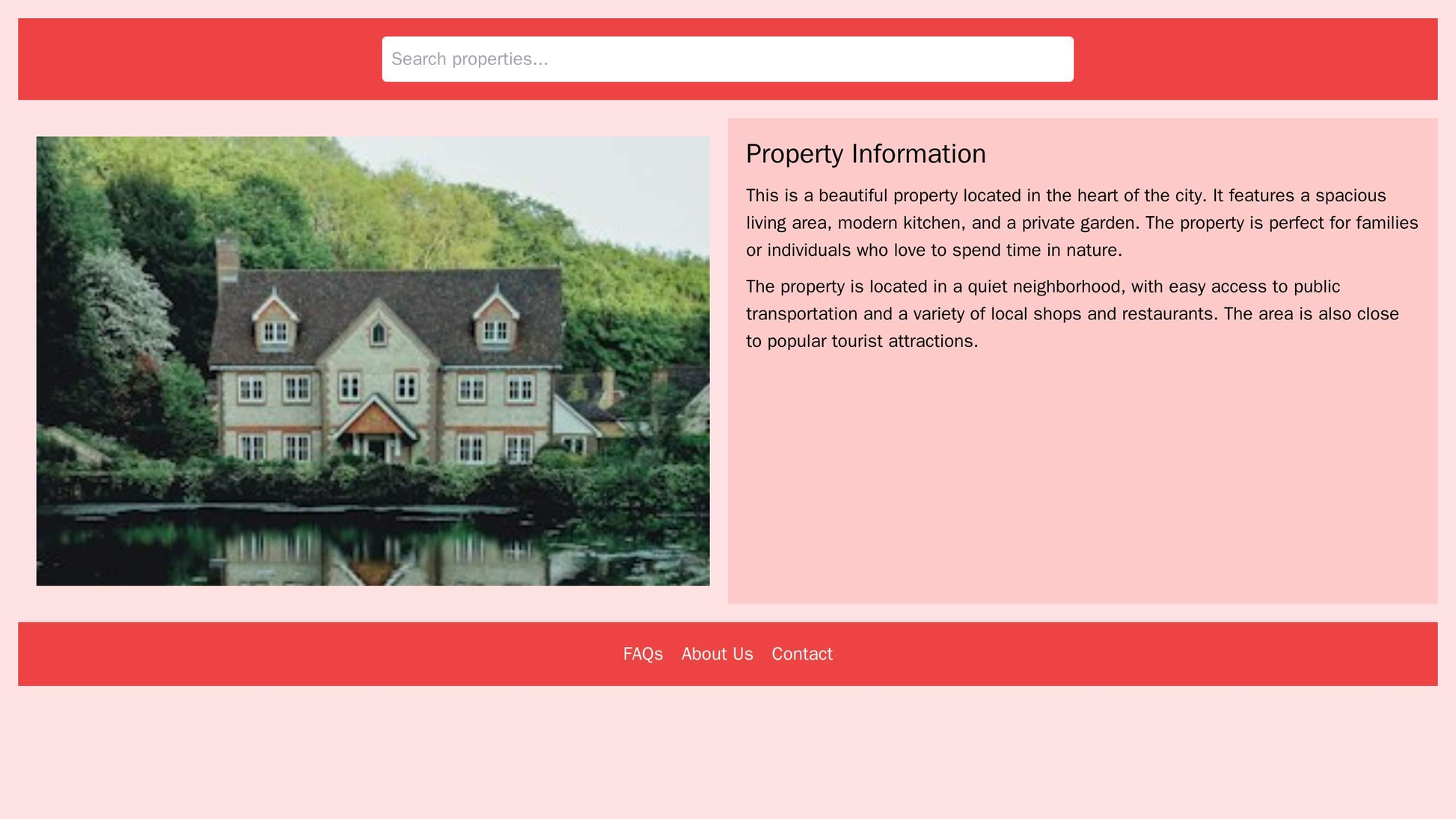 Real Estate Website: A two-column layout displaying property images on one side and corresponding information on the oth Web Template 210