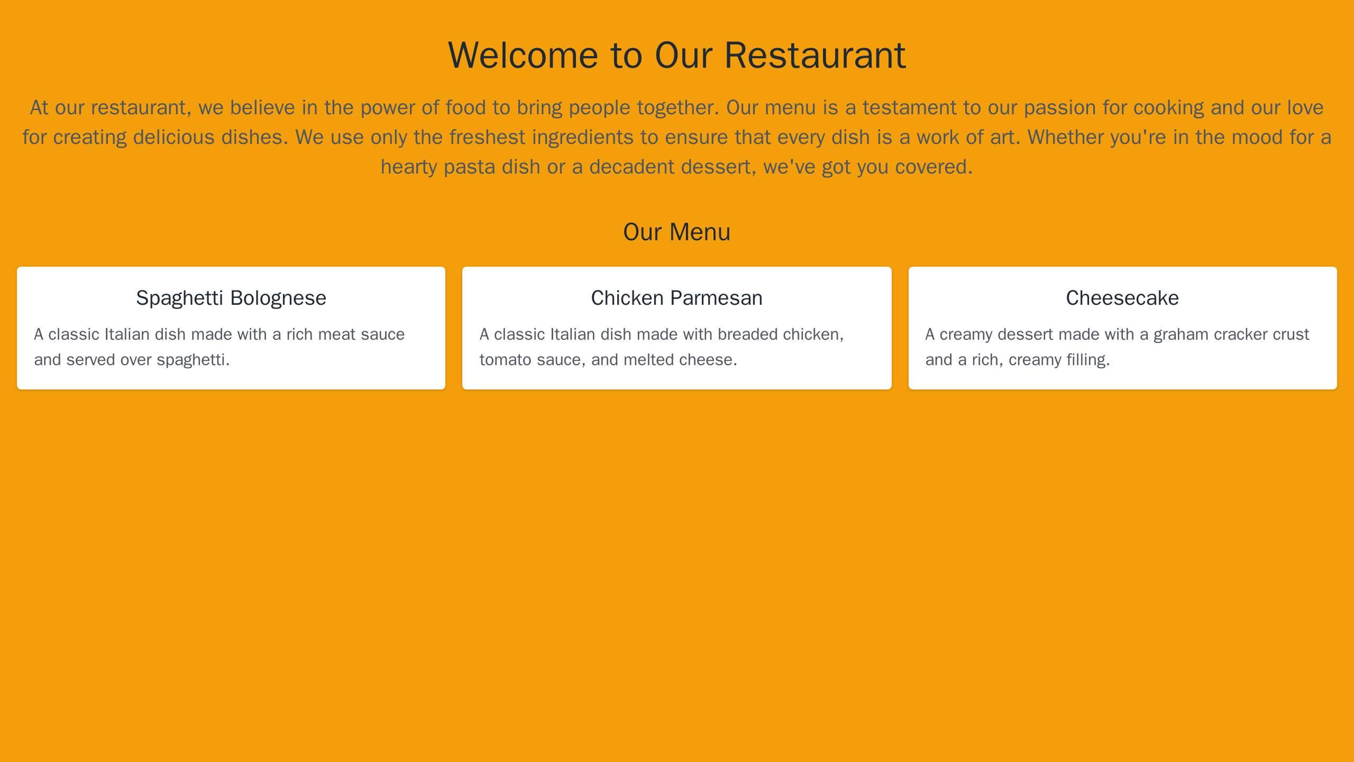 Restaurant: A mouth-watering website design with an appetizing image slider showcasing various dishes. The logo is posit Web Template 400