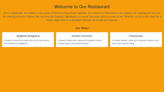 Restaurant: A mouth-watering website design with an appetizing image slider showcasing various dishes. The logo is posit Web Template 400