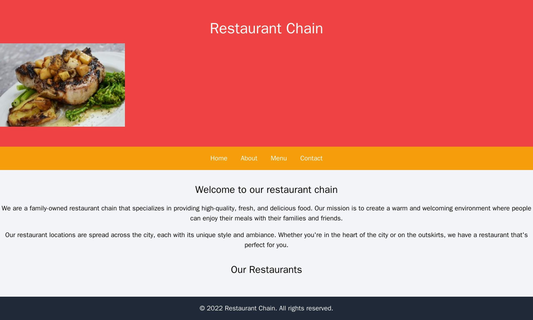 Restaurant Chain: A site with a bold, appetizing color scheme and a large, centered logo featuring an image of a popular Web Template 1206