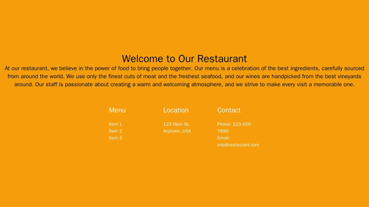 Restaurant Company: A full-screen background image of food with a simple, overlapping menu on top. A left sidebar for me Web Template 1975