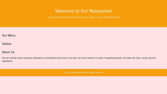 Restaurant Site: A background image of a beautifully set table, responsive layout for mobile users, and scrolling images Web Template 433