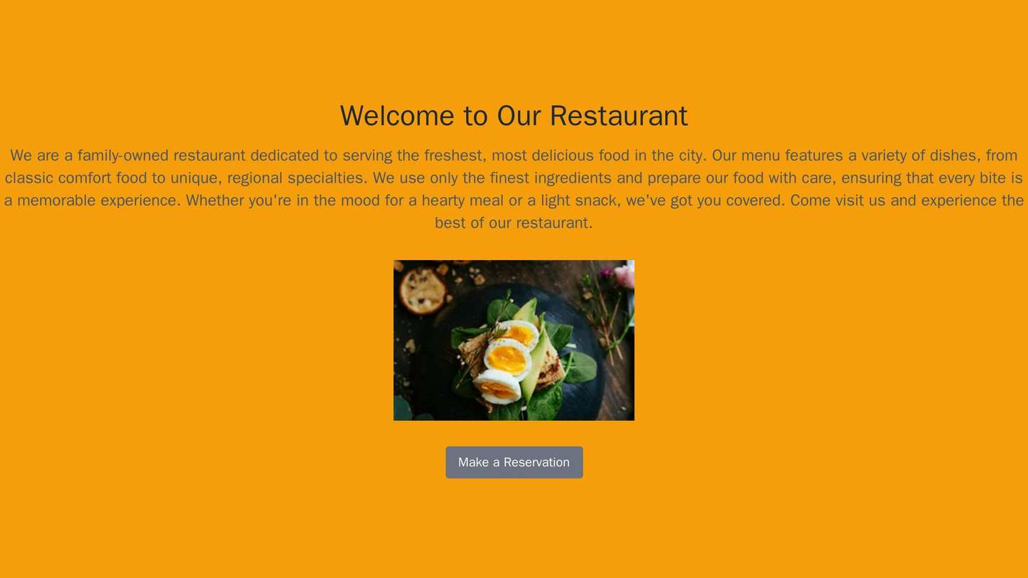 Restaurant Site: A full-screen image slideshow of food items. A reservation widget or phone number in a prominent positi Web Template 604