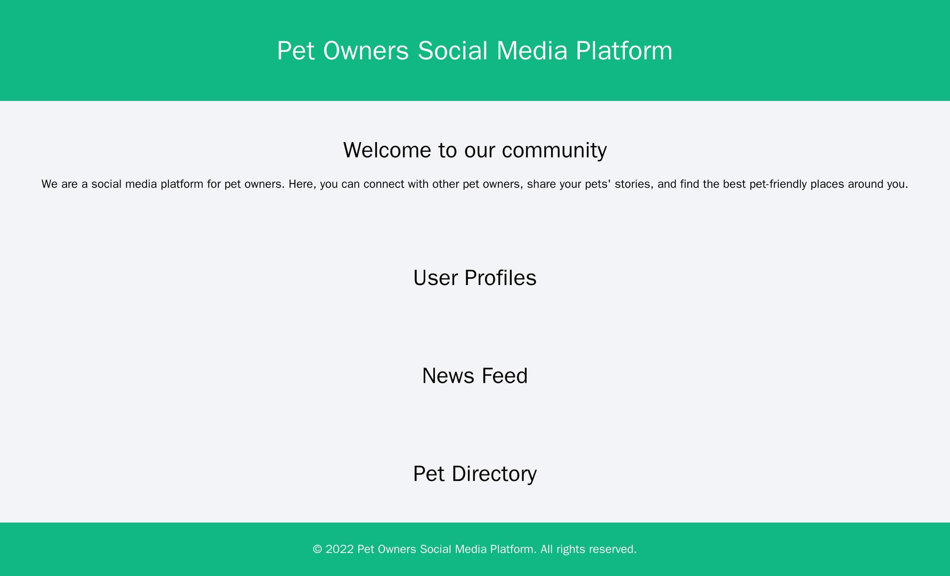 Social Media Platform for Pet Owners: A playful and engaging design featuring a mascot logo centered at the top of the p Web Template 513