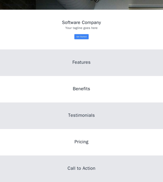 Software Company: A minimal, clean layout with a centered logo and navigation menu at the top. A large, white space as t Web Template 1956