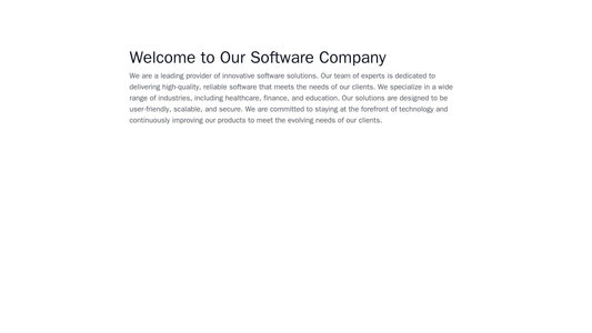 Software Company: A monochromatic design with a full-width image header and a menu at the top right, a center column for Web Template 666