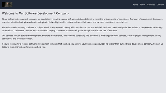 Software Development Company: A sleek and professional design with a left-aligned logo and a horizontal menu that spans  Web Template 251