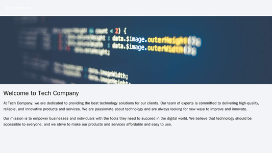 Tech Company: A minimalistic design with a large, centrally positioned header image and navigation menu hidden behind a  Web Template 1070