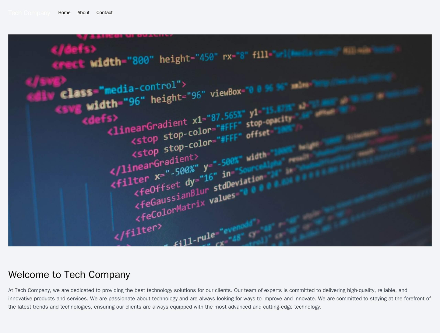 Tech Company: A modern and minimalist design with a large central hero image, a navigation bar at the top, a left sideba Web Template 1959