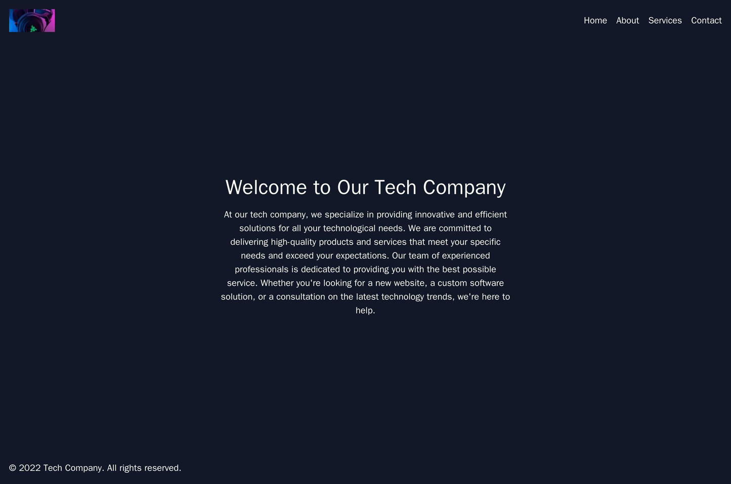 Tech Company: A minimalist design with a large background image of circuit boards, a centered navigation bar, and a dark Web Template 627