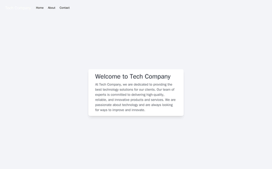 Tech Company: A minimalist design with a large center-aligned hero image and a navigation bar that spans the entire widt Web Template 640