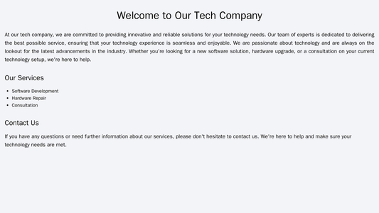 Tech Company Site: A minimalistic design with a centered hero image, a clean left navigation bar, a right sidebar for th Web Template 1118