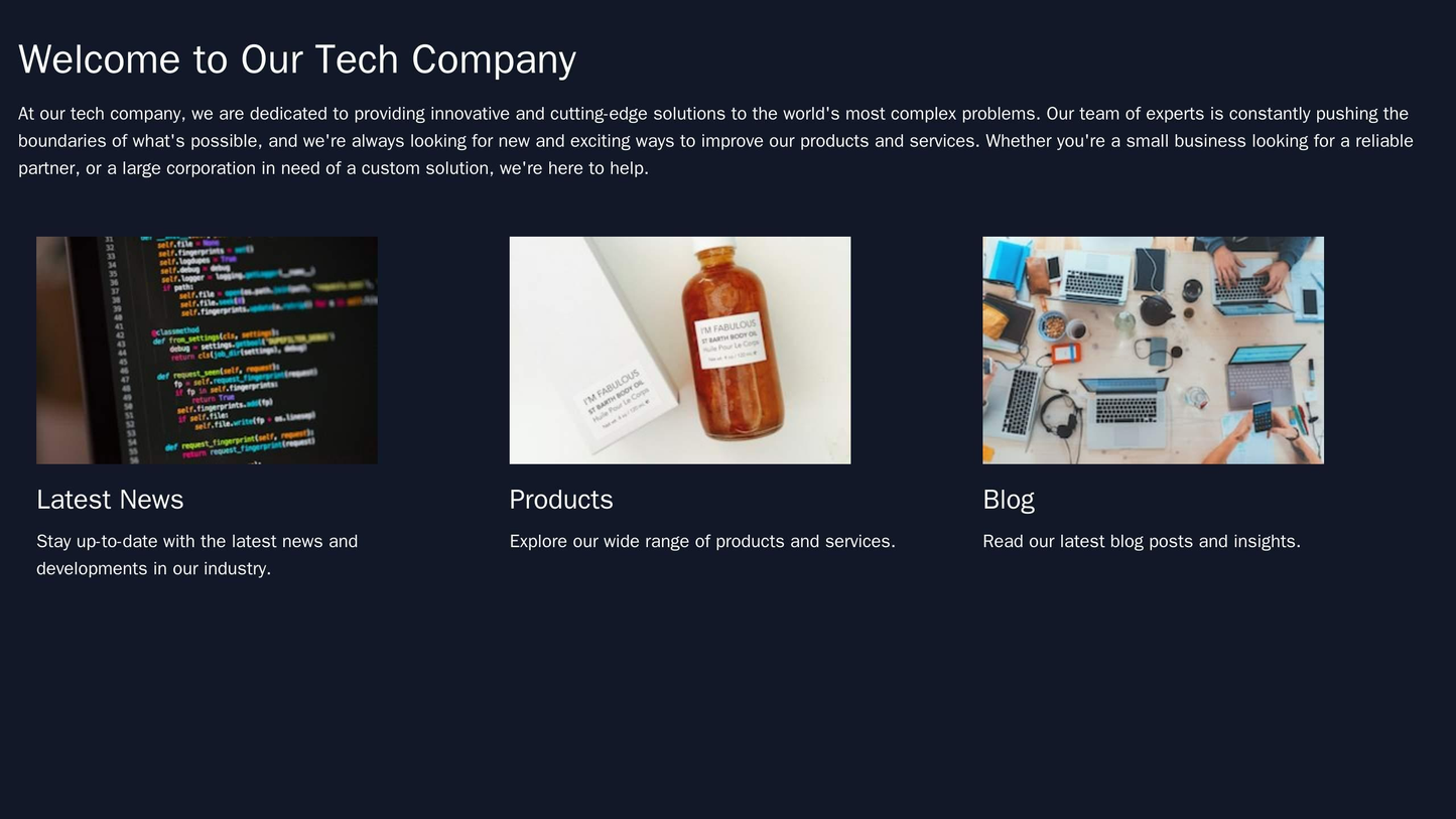 Tech Company Site: A design with a futuristic color scheme, large images, and a lot of white space. The left sidebar con Web Template 278