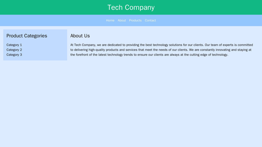 Tech Company Website: A modern, minimalist design with a prominent center-aligned logo, a top navigation bar, a left sid Web Template 1345