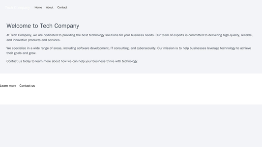 Tech Company Website: A clean and minimalist design with a centered logo, a horizontal navigation menu at the top, and a Web Template 1875