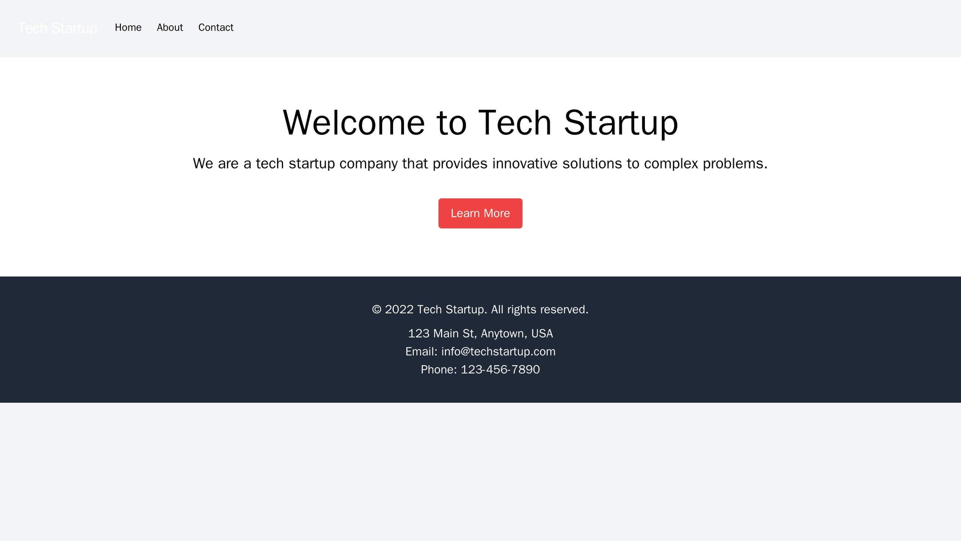 Tech Startup Company: A minimalist design with a centered logo, a horizontal navigation bar, a hero section with a call- Web Template 1838