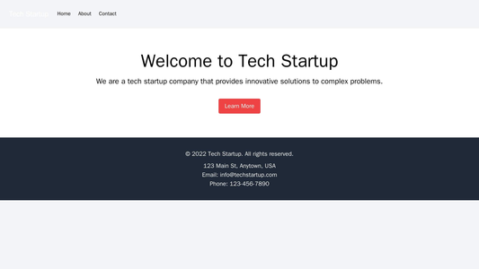 Tech Startup Company: A minimalist design with a centered logo, a horizontal navigation bar, a hero section with a call- Web Template 1838