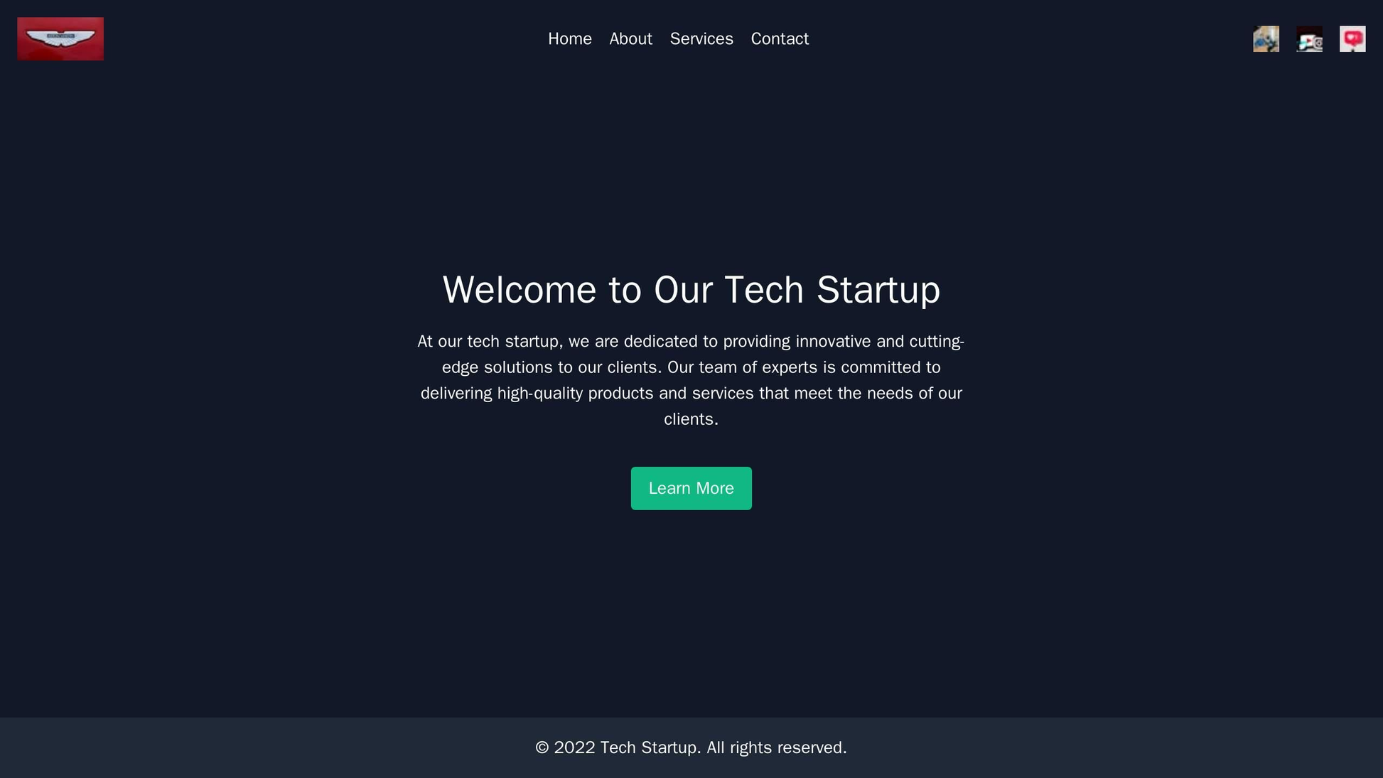 Tech Startup Company: A one-page design with a large hero section featuring a call-to-action button and a high-quality i Web Template 191